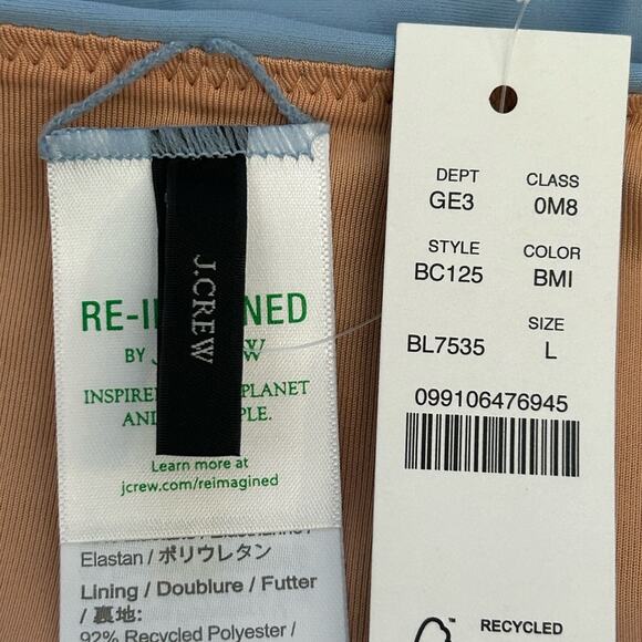 J. Crew Mid-Rise High Cut Leg Cheeky Bikini Swim Bottom in Pale Blue BC125 NWT - Picture 8 of 15